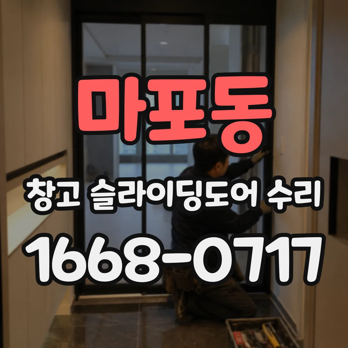 마포동 창고 슬라이딩도어 수리