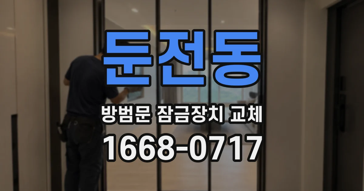 둔전동 방범문 잠금장치 교체