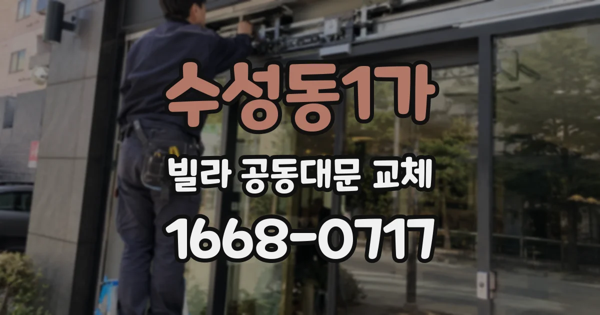 수성동1가 빌라 공동대문 교체