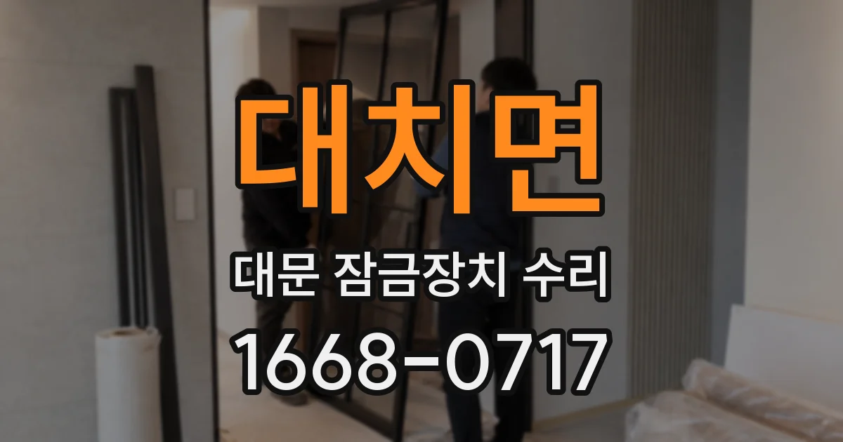 대치면 대문 잠금장치 수리