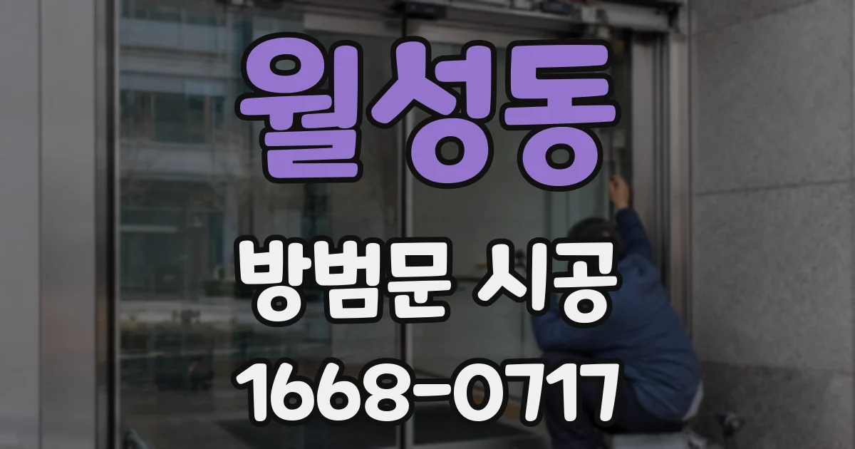 월성동 방범문 시공