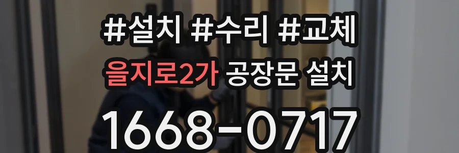 을지로2가 공장문 설치