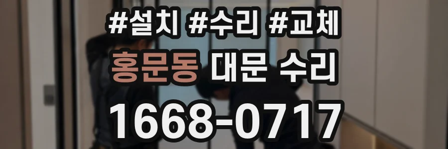 홍문동 대문 수리