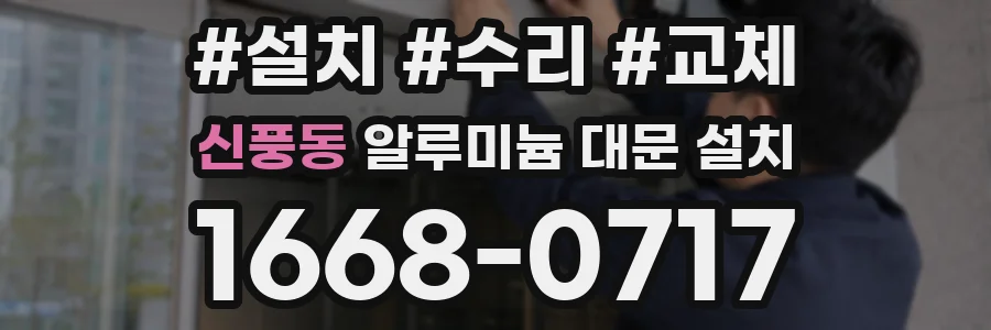 신풍동 알루미늄 대문 설치