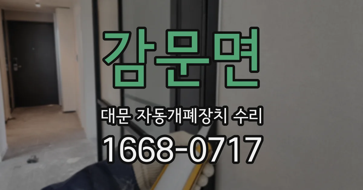 감문면 대문 자동개폐장치 수리