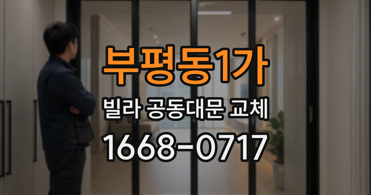 부평동1가 빌라 공동대문 교체