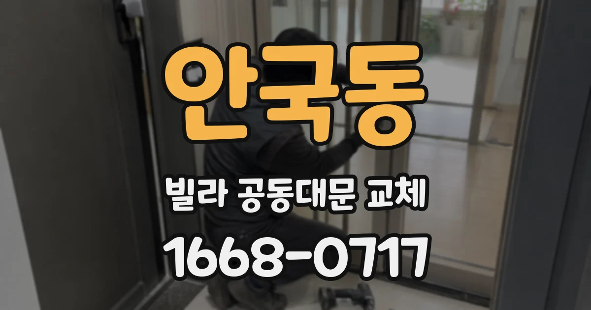 안국동 빌라 공동대문 교체
