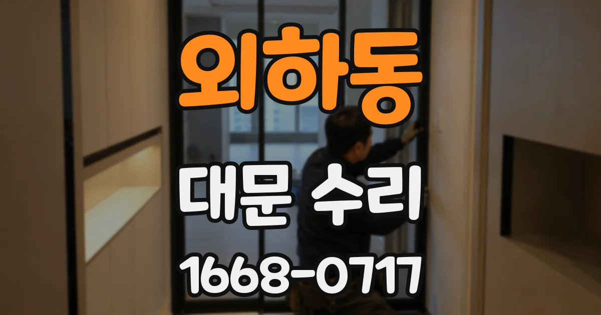 외하동 대문 수리