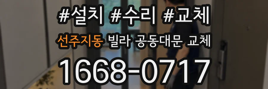 선주지동 빌라 공동대문 교체