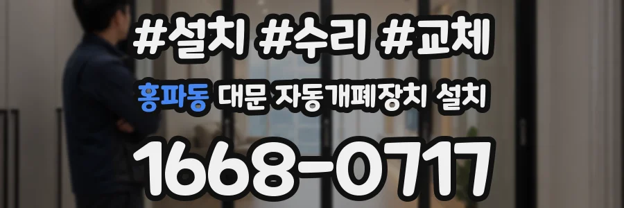 홍파동 대문 자동개폐장치 설치