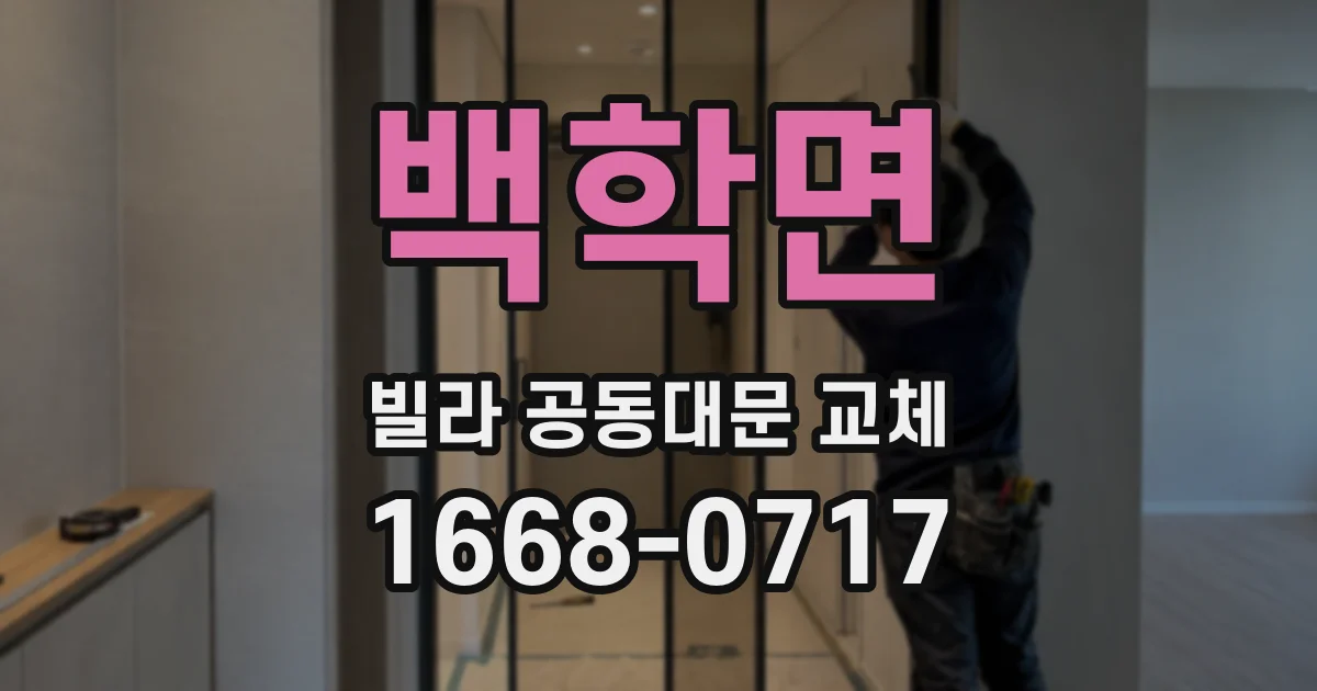 백학면 빌라 공동대문 교체