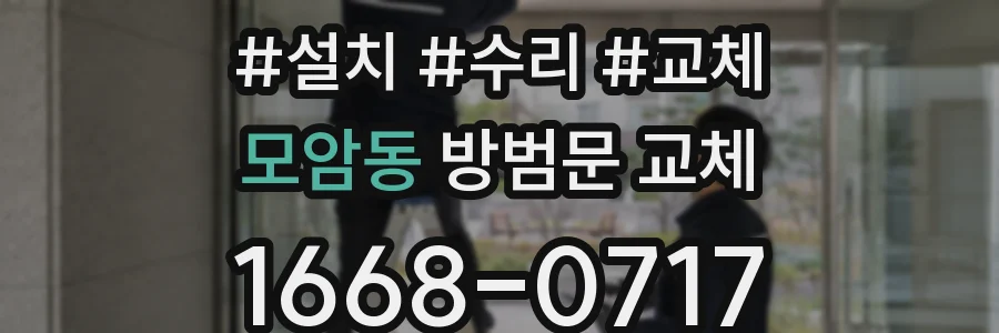 모암동 방범문 교체