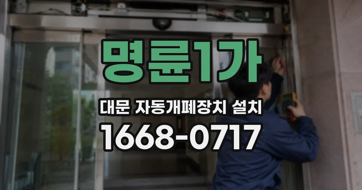명륜1가 대문 자동개폐장치 설치