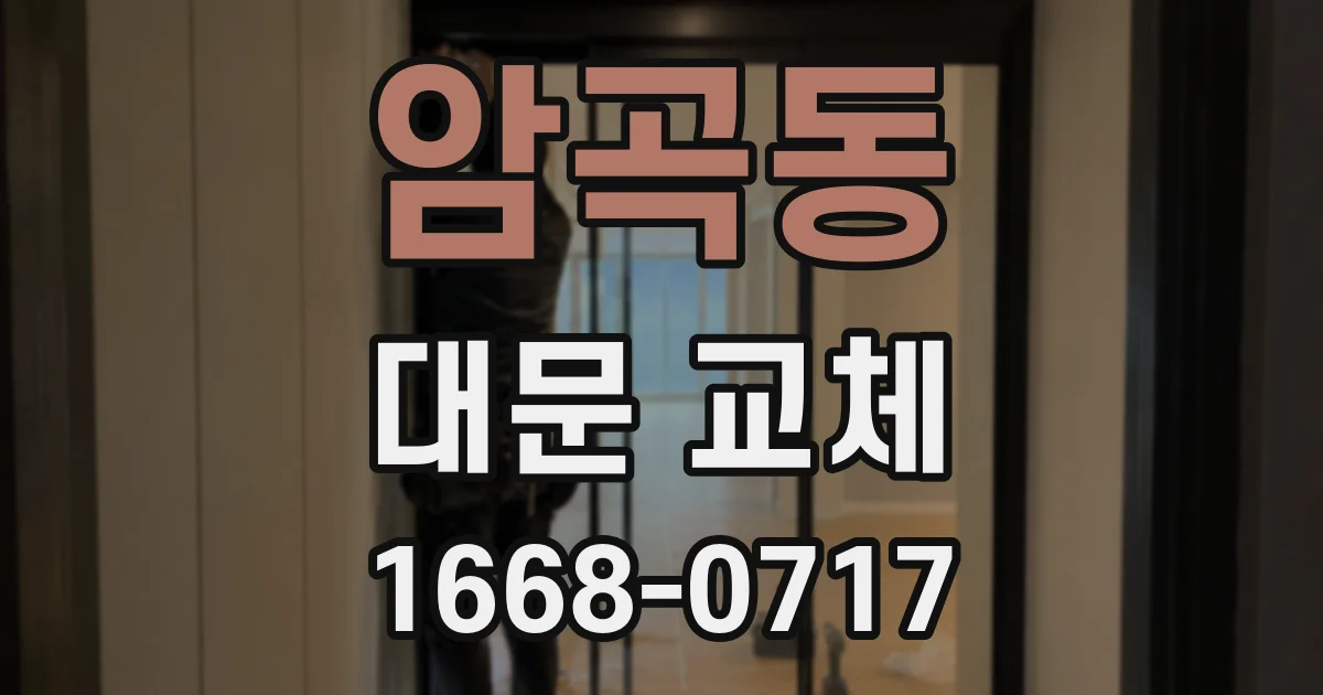 암곡동 대문 교체