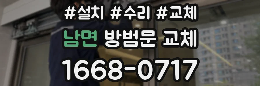 남면 방범문 교체