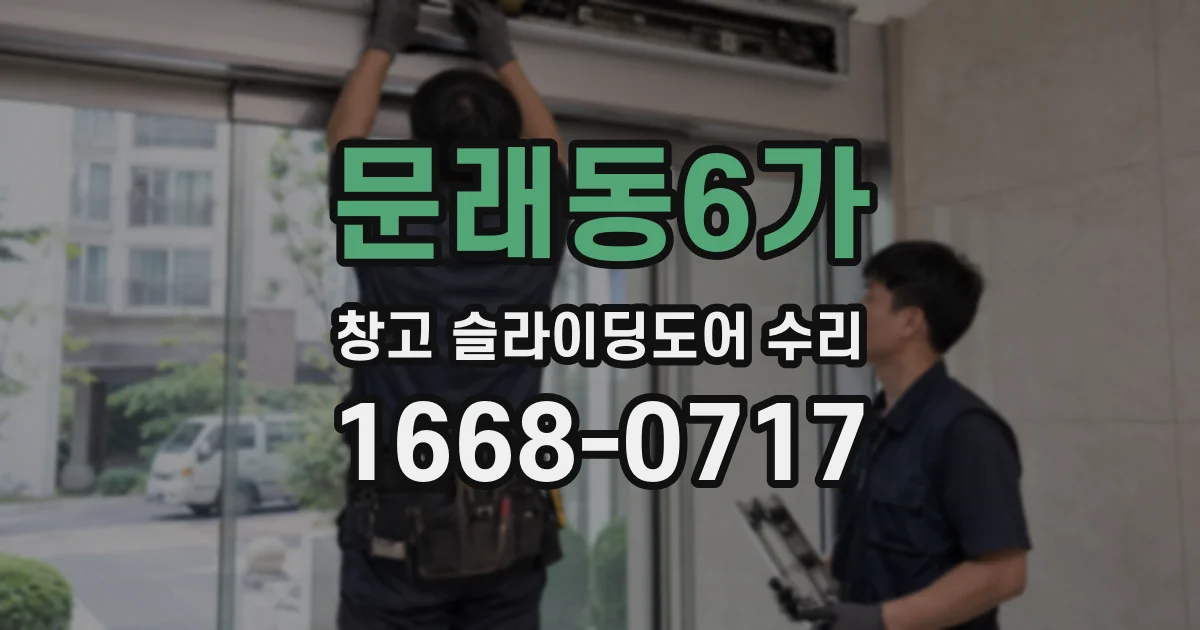 문래동6가 창고 슬라이딩도어 수리