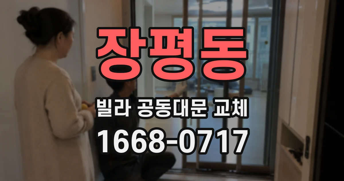장평동 빌라 공동대문 교체