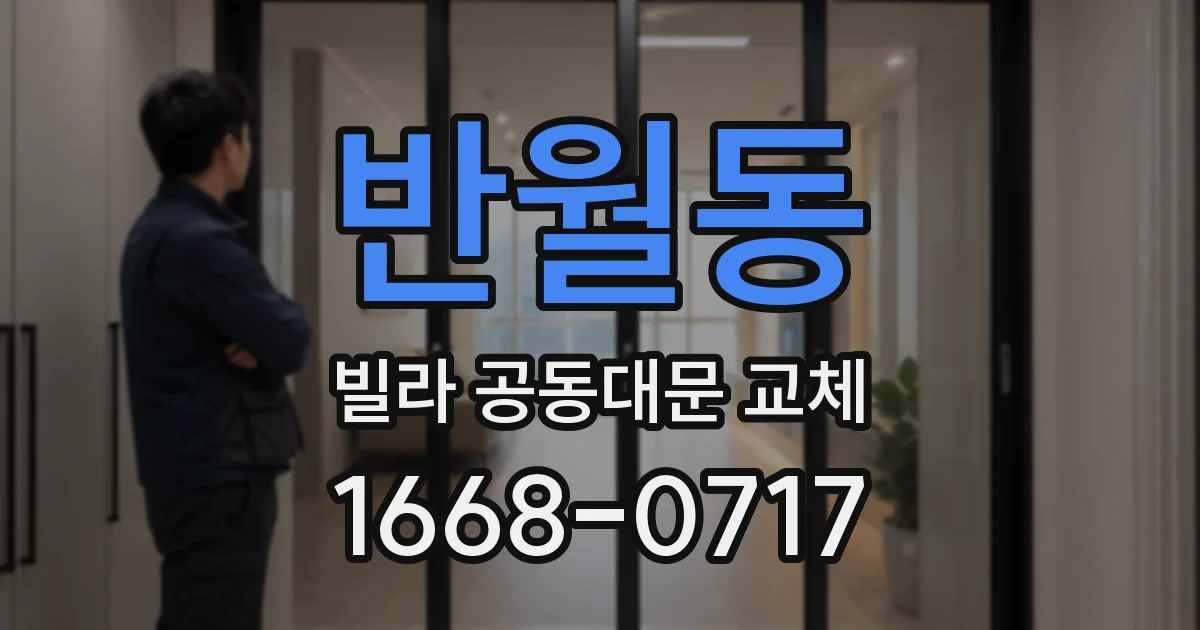 반월동 빌라 공동대문 교체