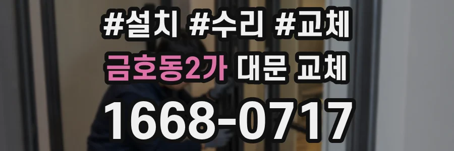 금호동2가 대문 교체