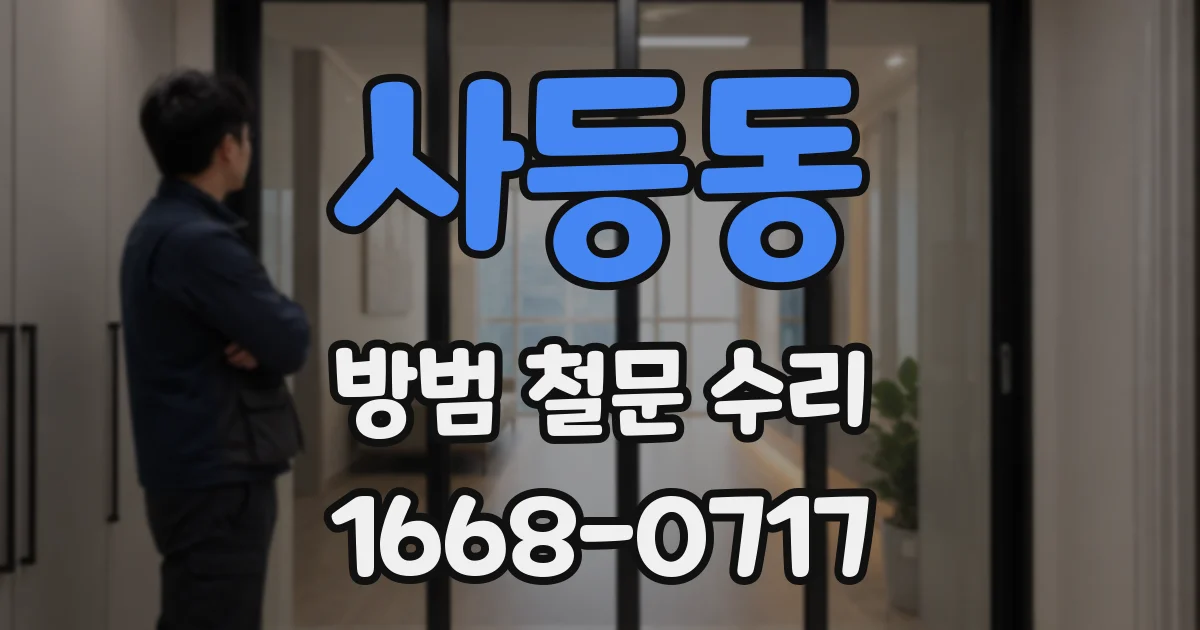 사등동 방범 철문 수리