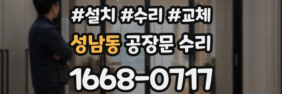 성남동 공장문 수리