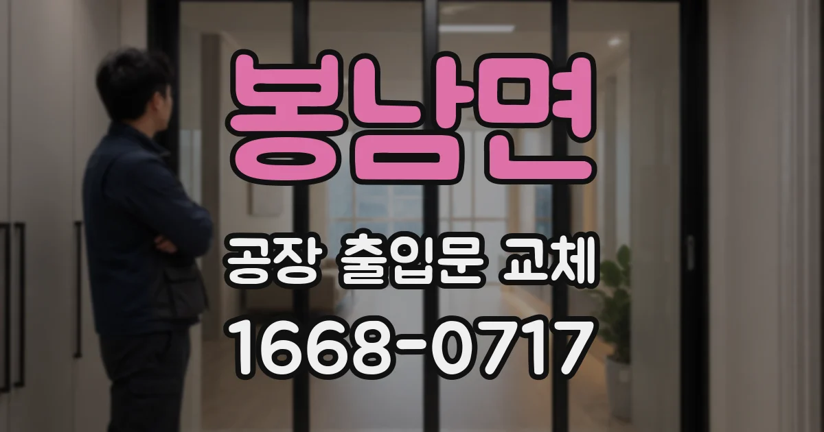 봉남면 공장 출입문 교체