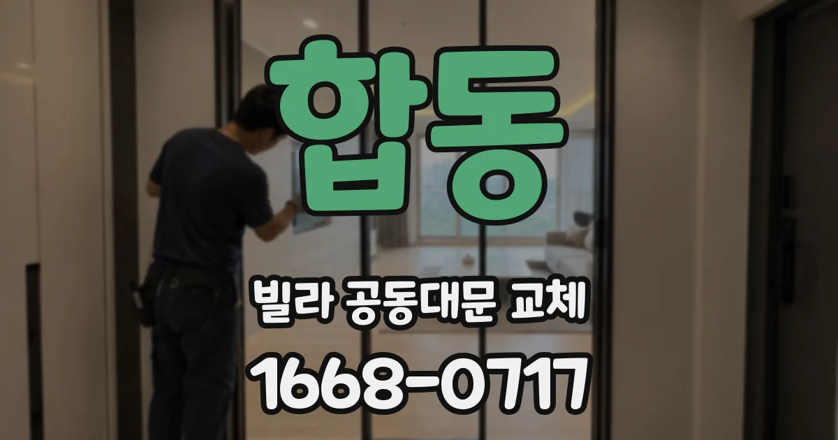 합동 빌라 공동대문 교체
