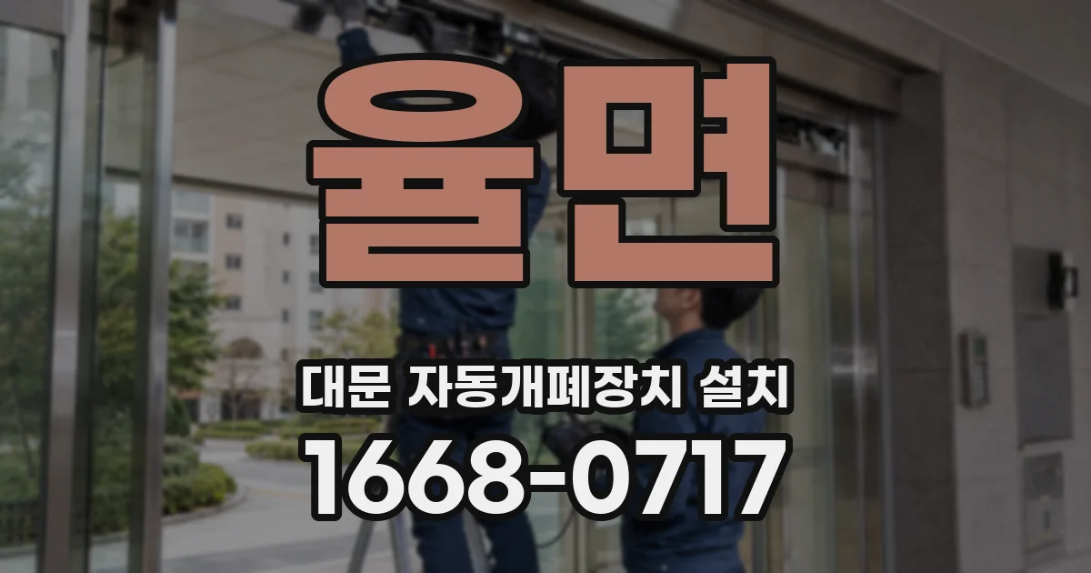 율면 대문 자동개폐장치 설치