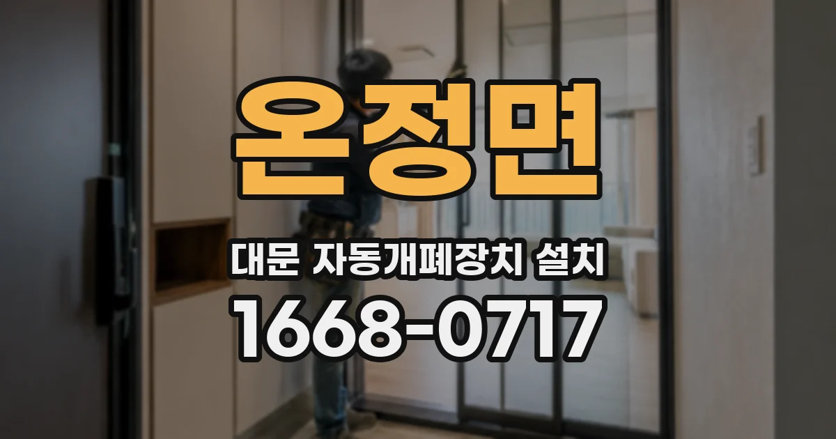 온정면 대문 자동개폐장치 설치