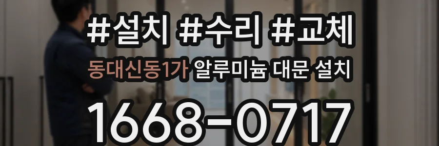 동대신동1가 알루미늄 대문 설치