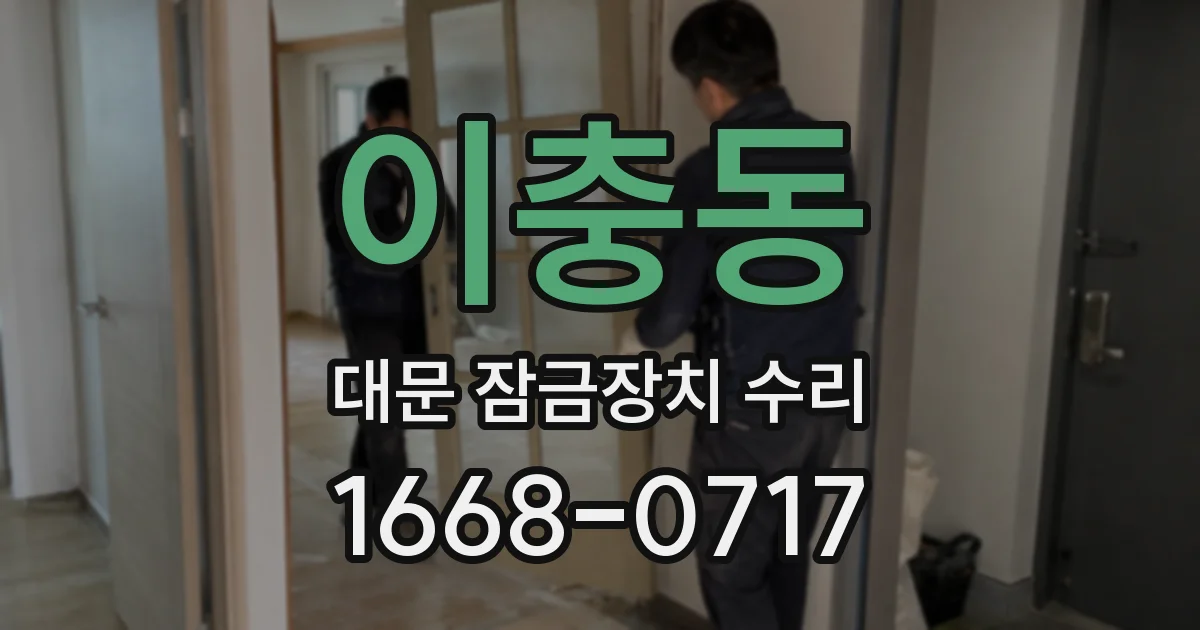 이충동 대문 잠금장치 수리