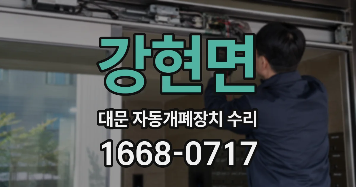 강현면 대문 자동개폐장치 수리