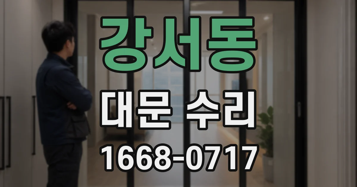 강서동 대문 수리