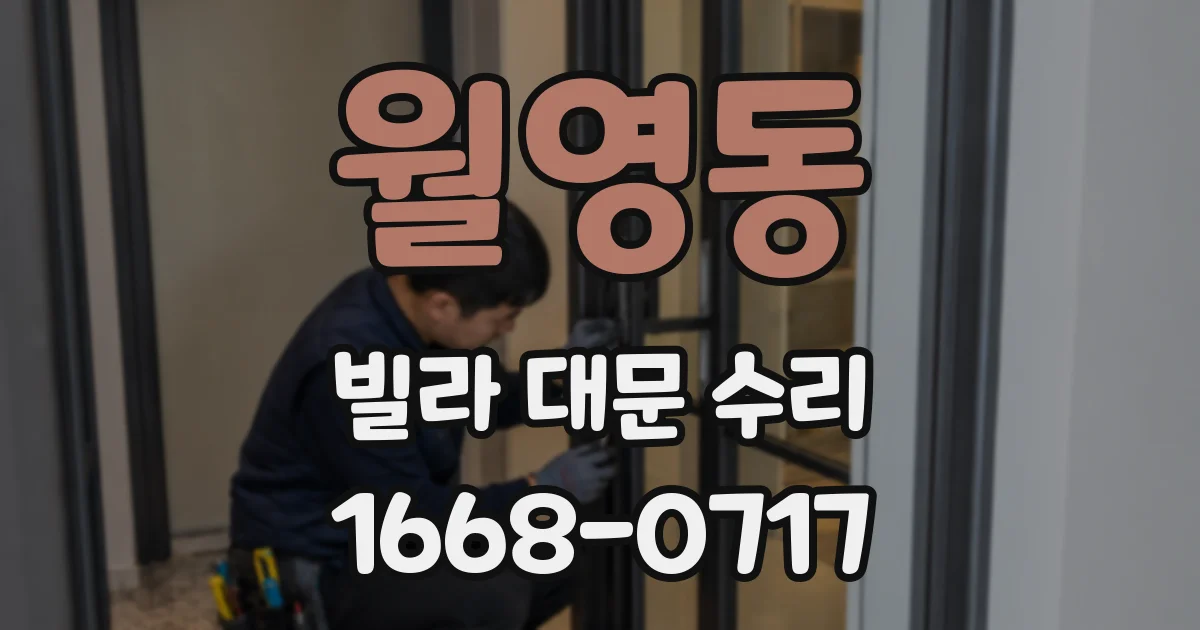 월영동 빌라 대문 수리