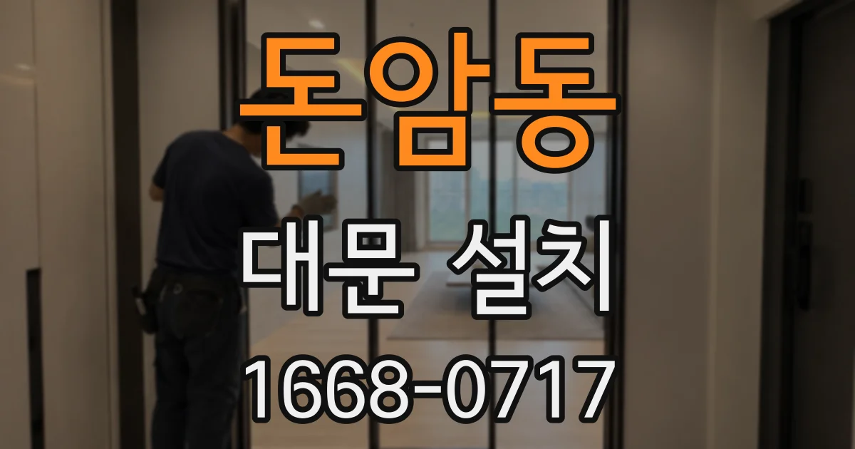 돈암동 대문 설치