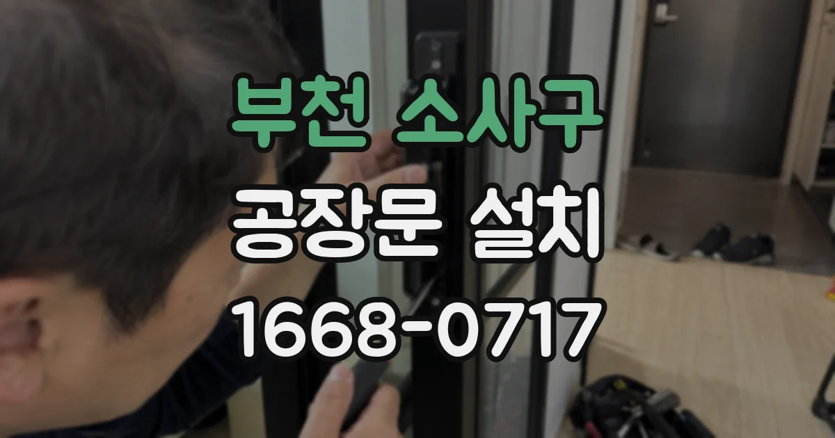 부천 소사구 공장문 설치