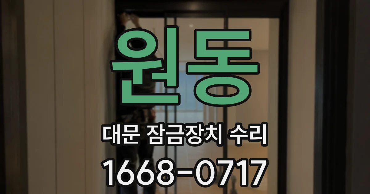 원동 대문 잠금장치 수리