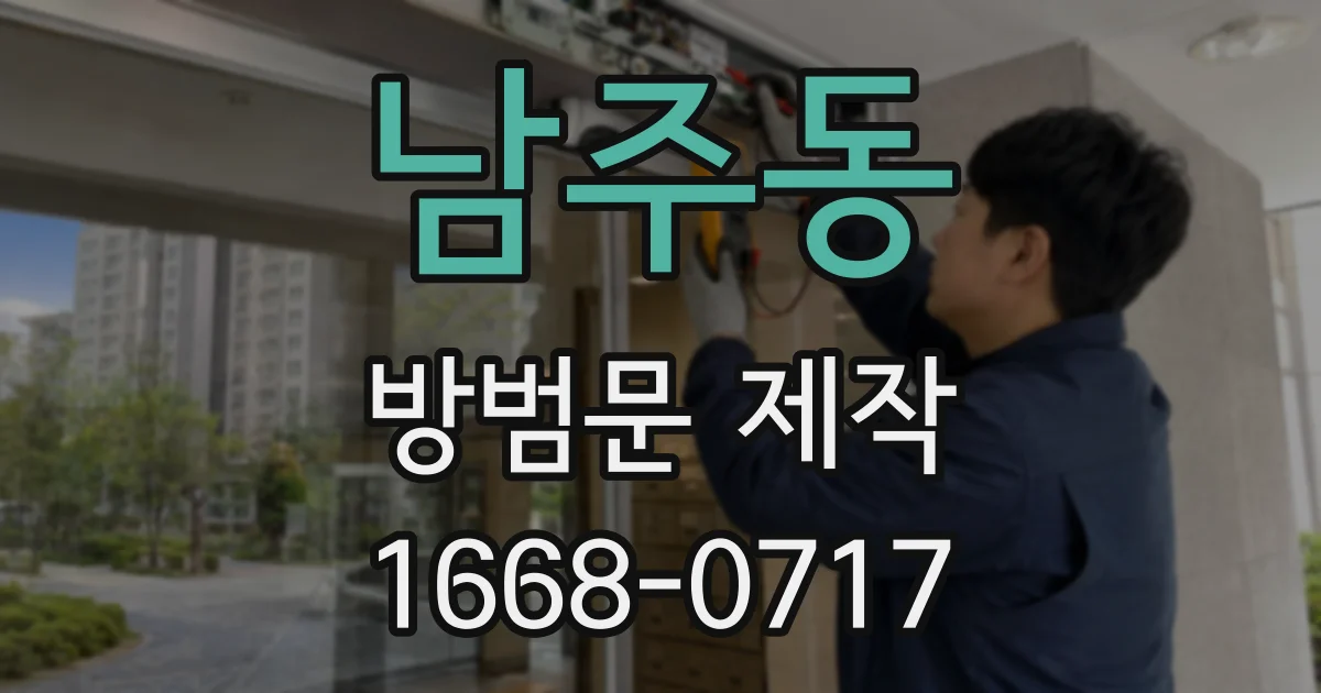 남주동 방범문 제작