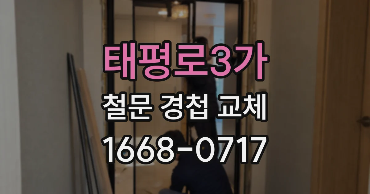 태평로3가 철문 경첩 교체