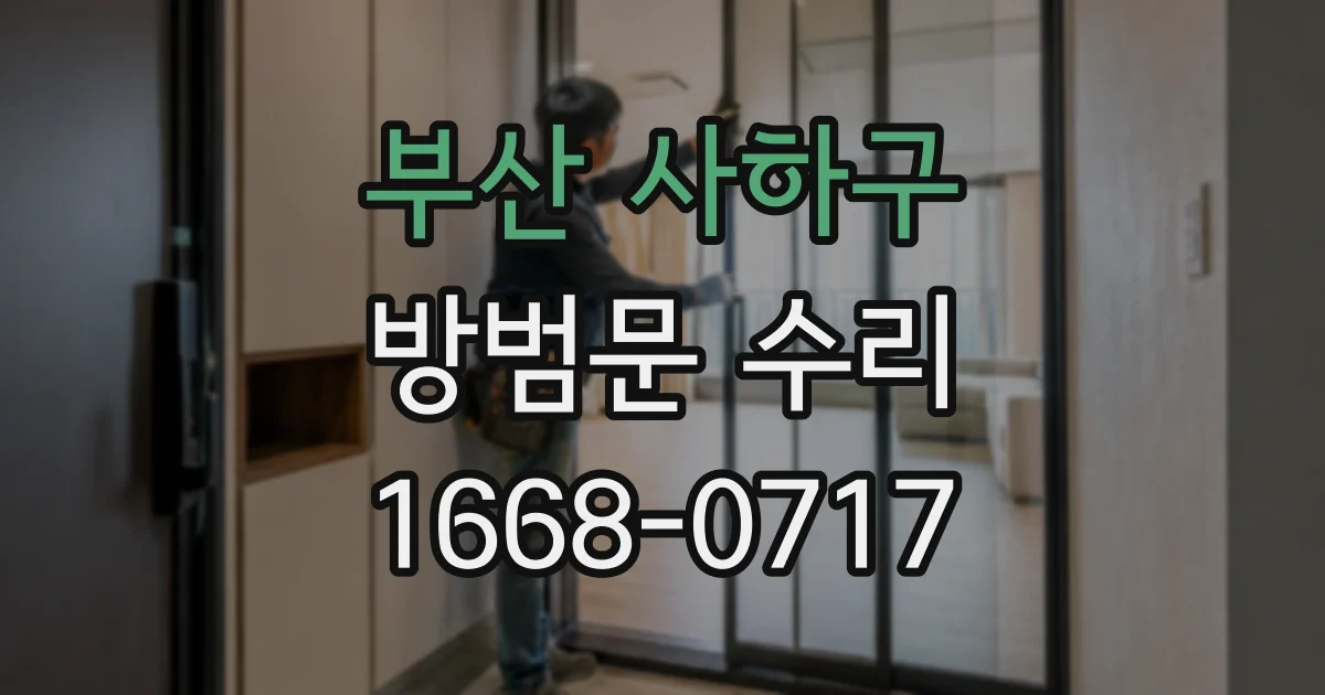 부산 사하구 방범문 수리