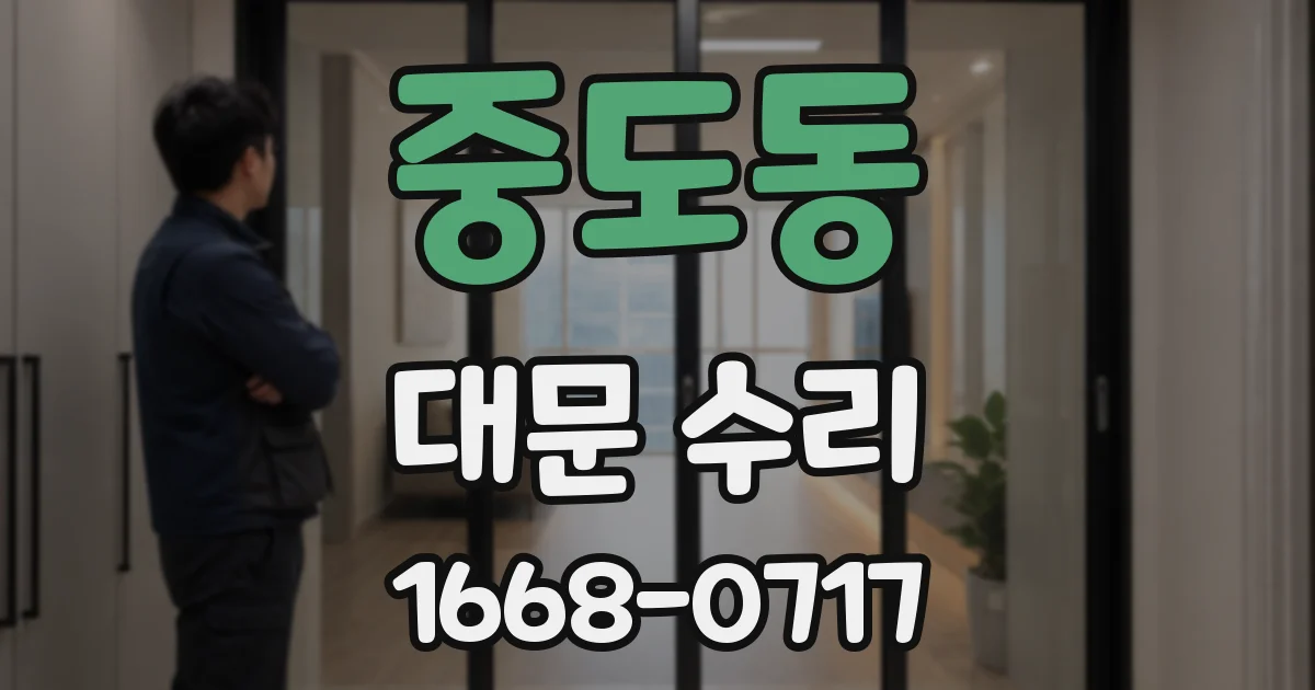 중도동 대문 수리