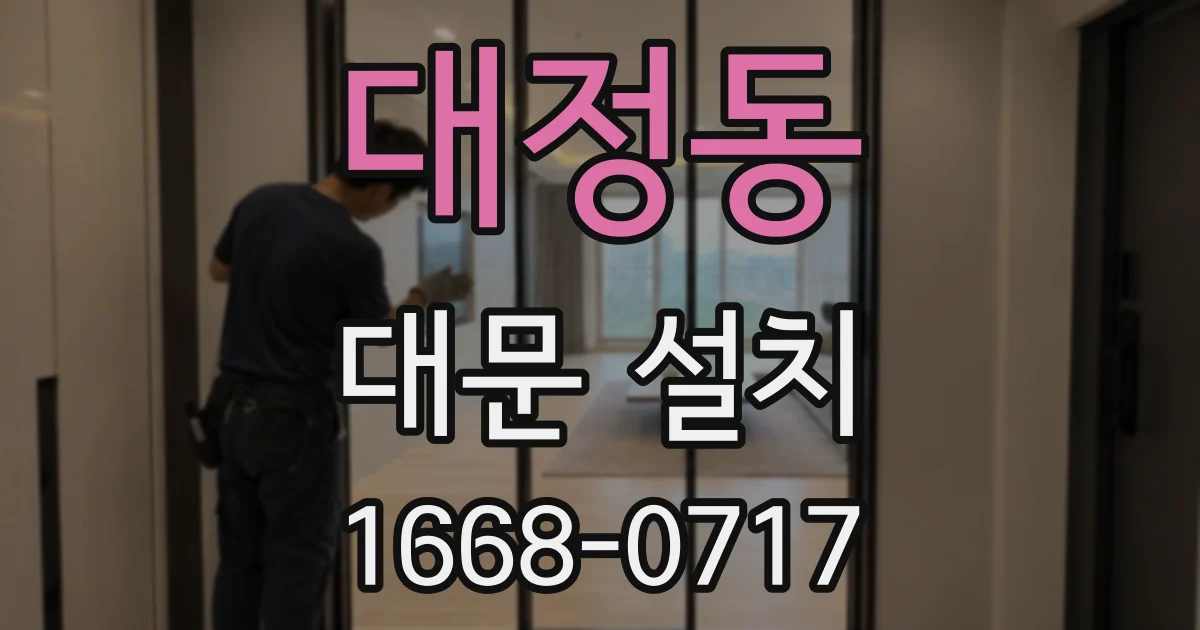 대정동 대문 설치