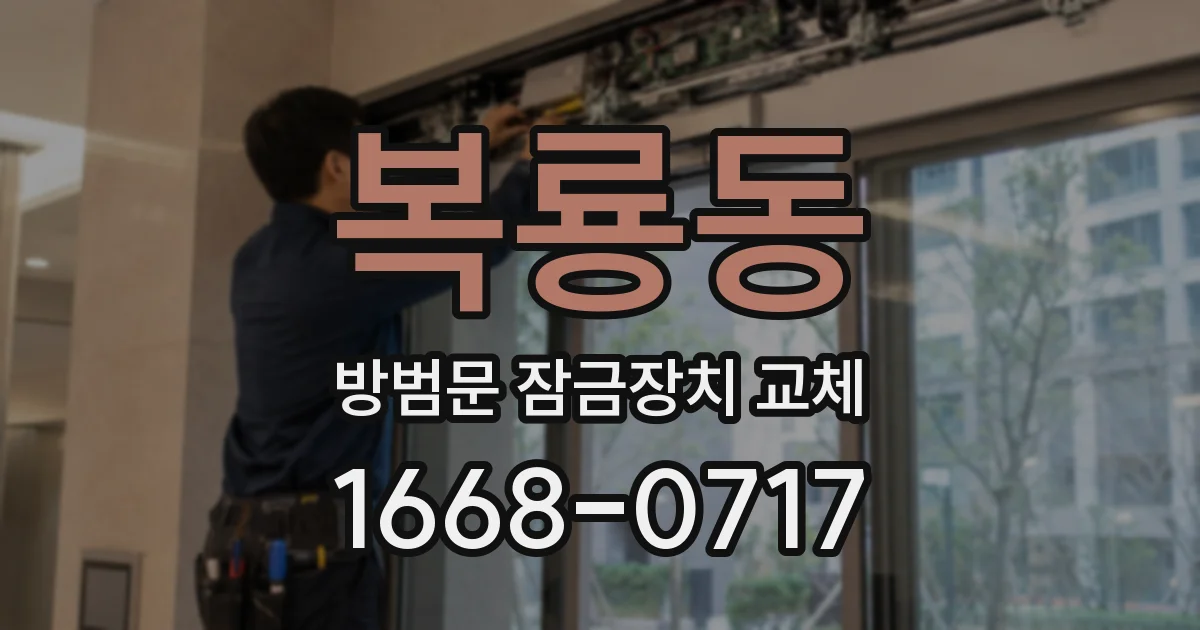 복룡동 방범문 잠금장치 교체