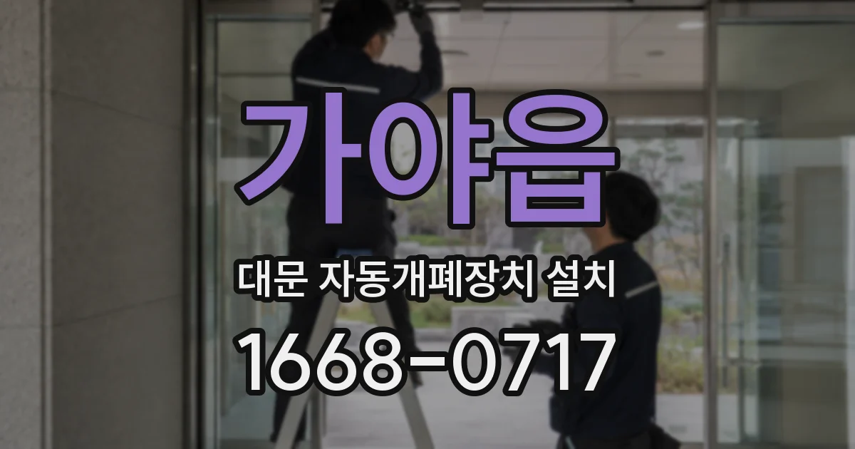 가야읍 대문 자동개폐장치 설치