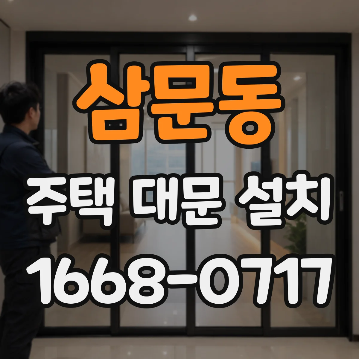 삼문동 주택 대문 설치