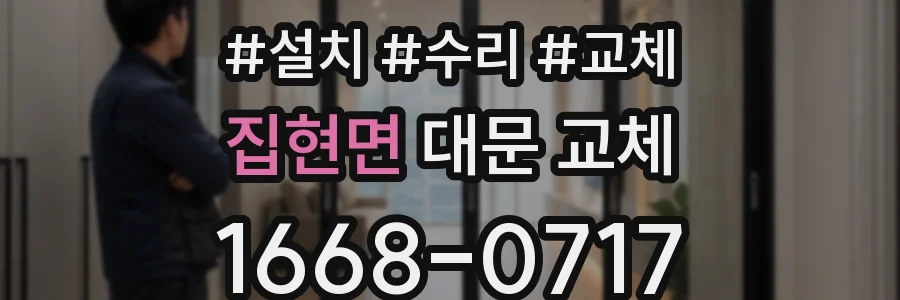 집현면 대문 교체
