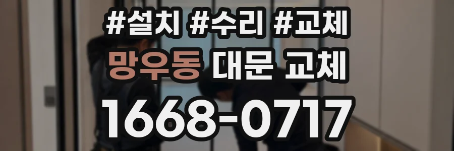 망우동 대문 교체