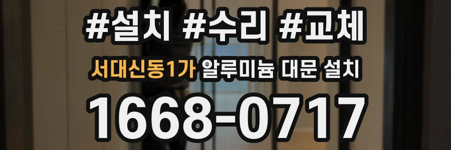 서대신동1가 알루미늄 대문 설치