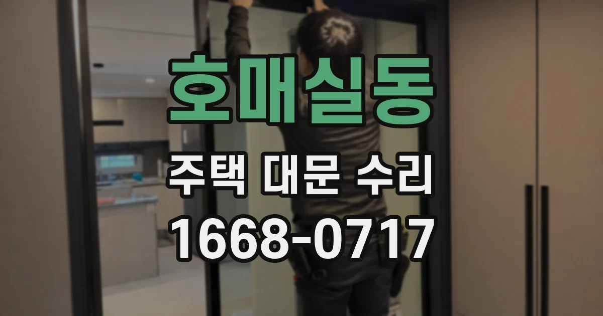 호매실동 주택 대문 수리