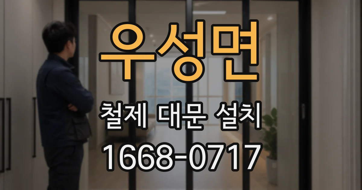 우성면 철제 대문 설치